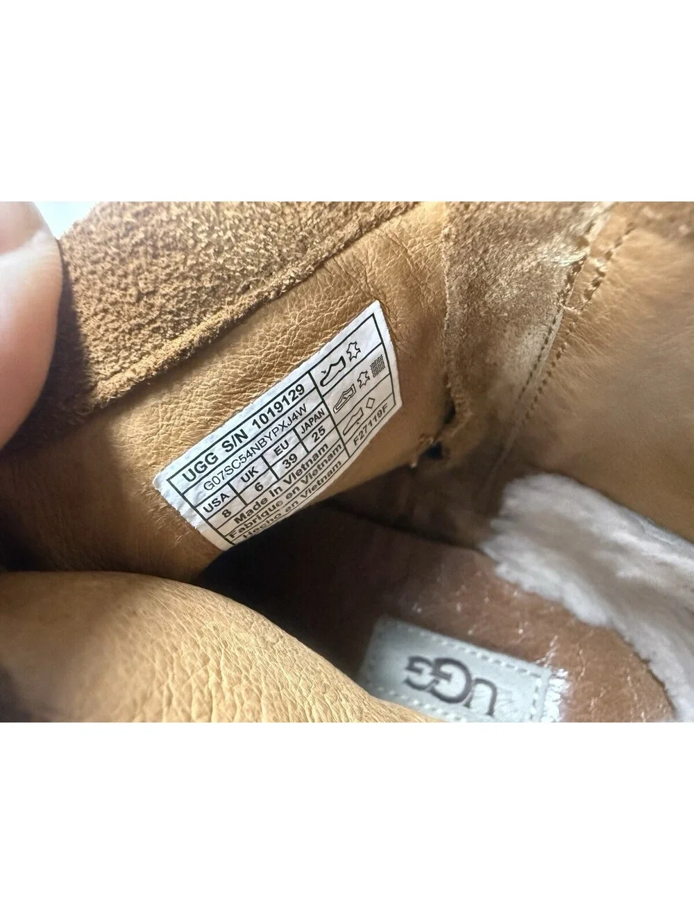 UGG Reid 1019129 Womens 8 Chestnut Suede Ankle Boots Wrap Lace Moccasin Zip